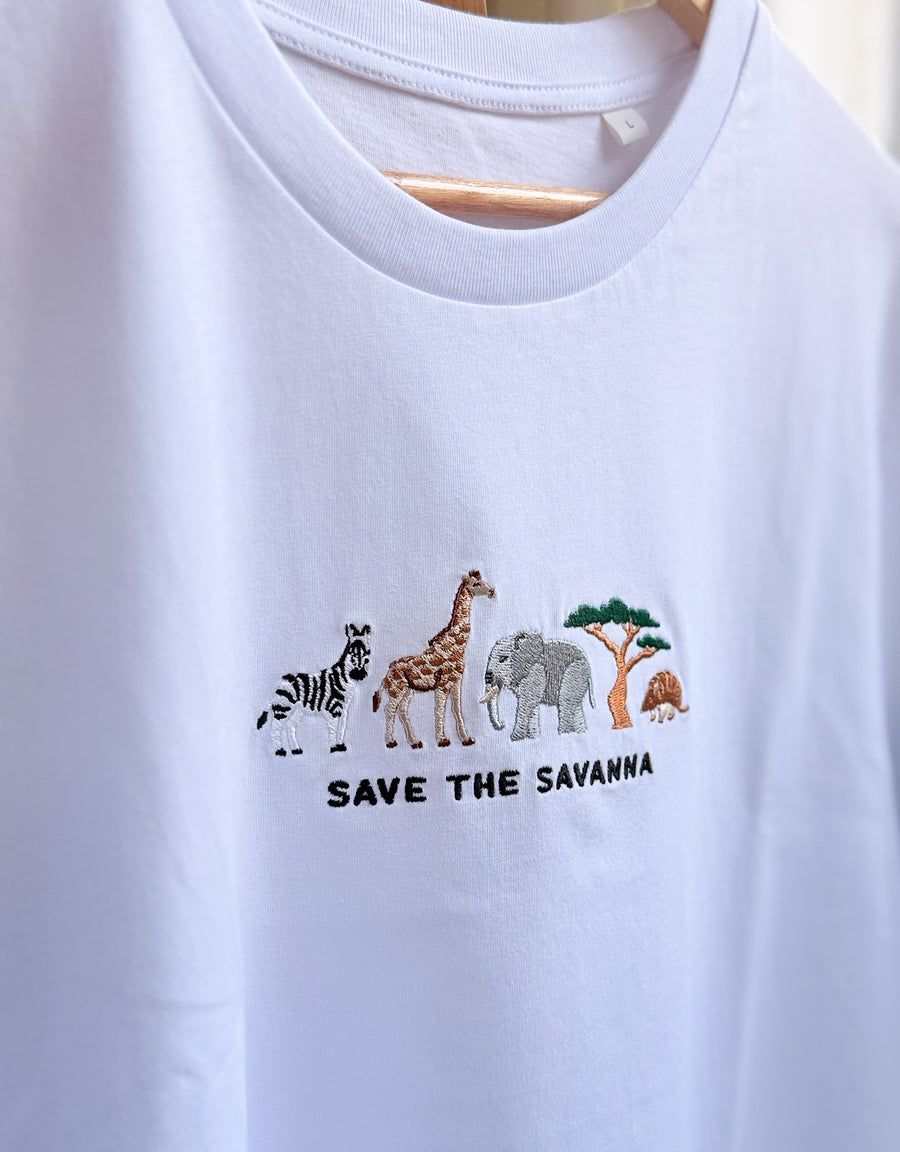 Save The Savanna Embroidered Fold-Top Backpack