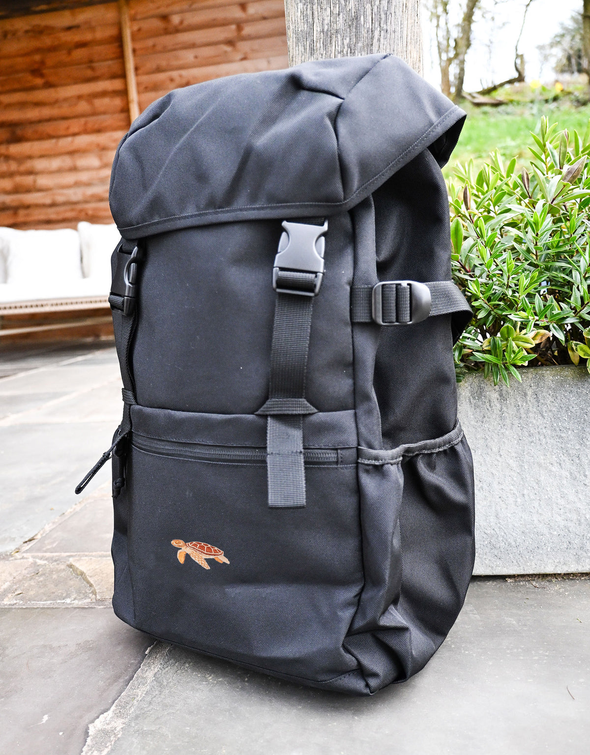 Sea Turtle Embroidered Recycled Rucksack