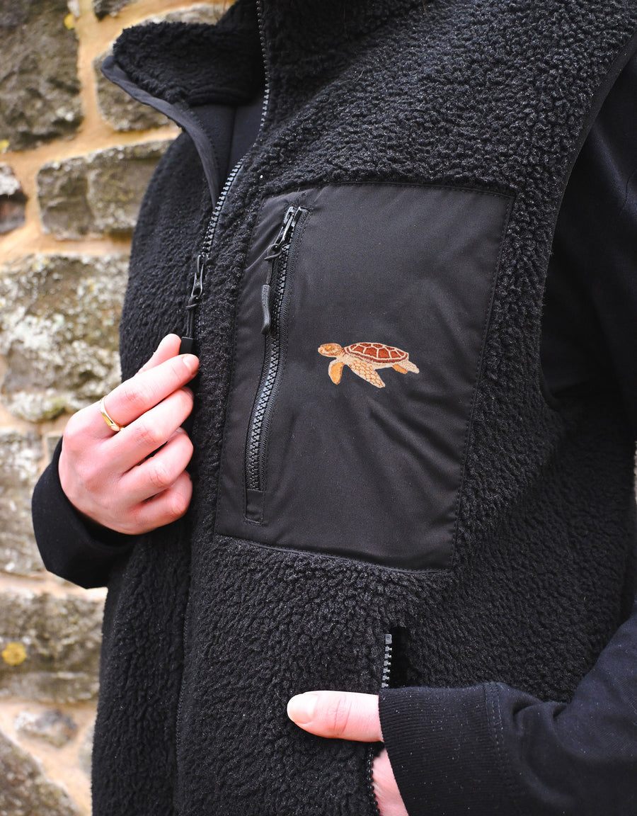 Sea Turtle Recycled Polyester Fleece Gilet