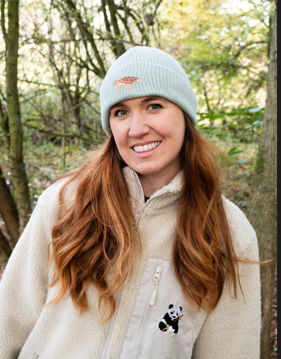 Sea Turtle Embroidered Beanie
