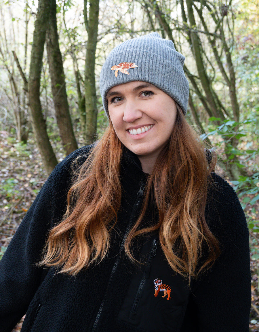 Sea Turtle Embroidered Beanie