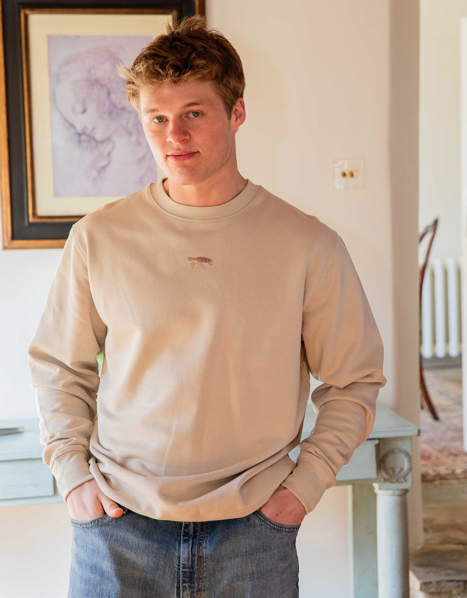Sea Turtle Embroidered Unisex Sweatshirt