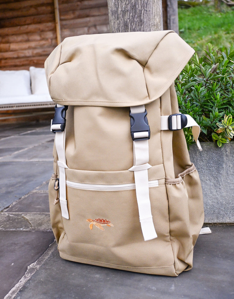 Sea Turtle Embroidered Recycled Rucksack