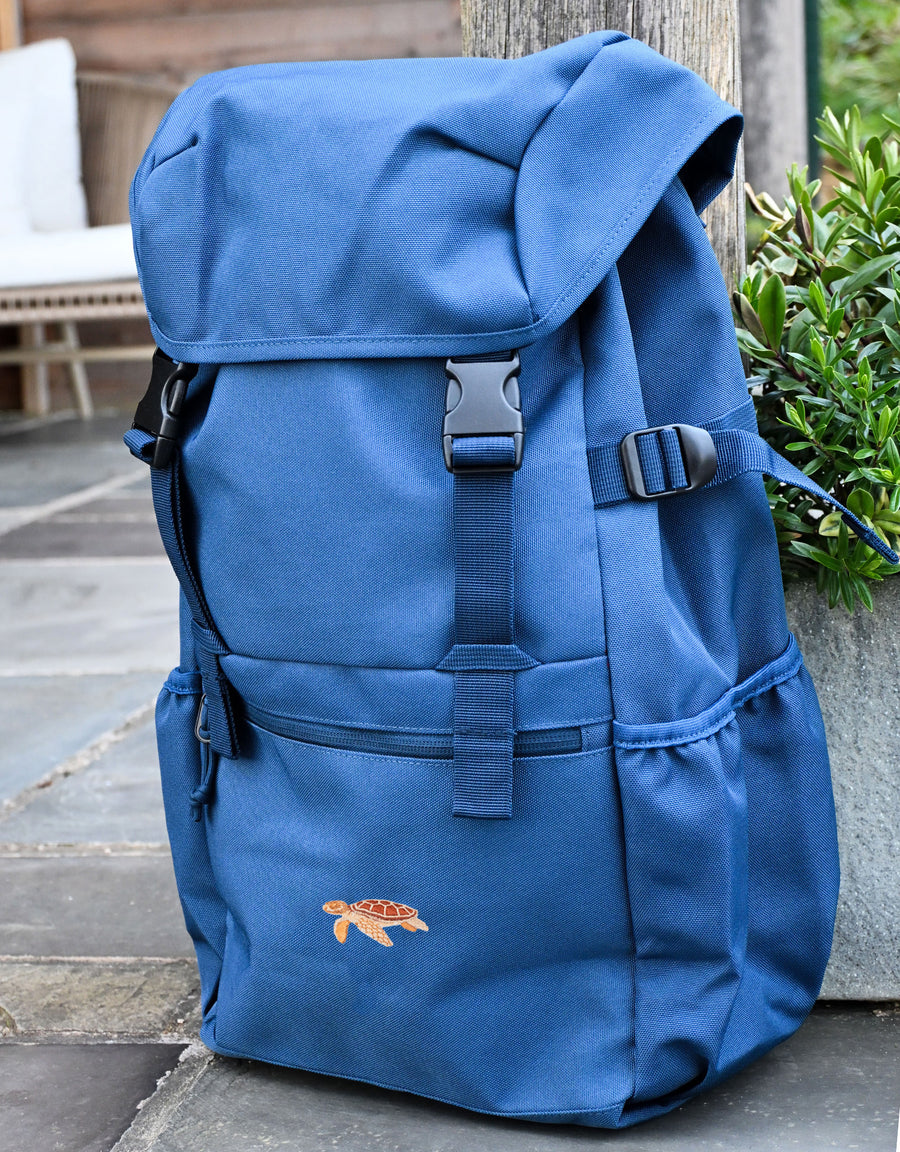 Sea Turtle Embroidered Recycled Rucksack