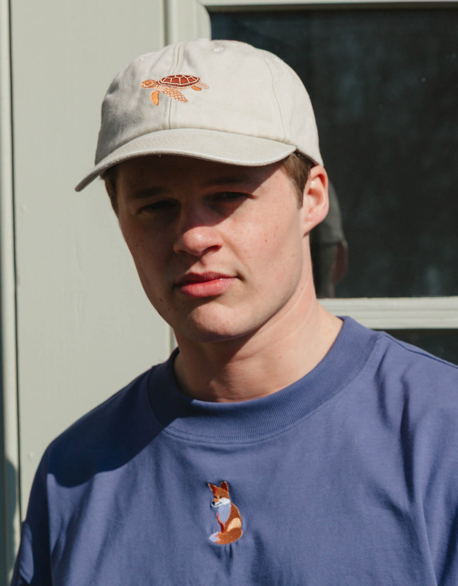 Sea Turtle Embroidered Vintage Cap