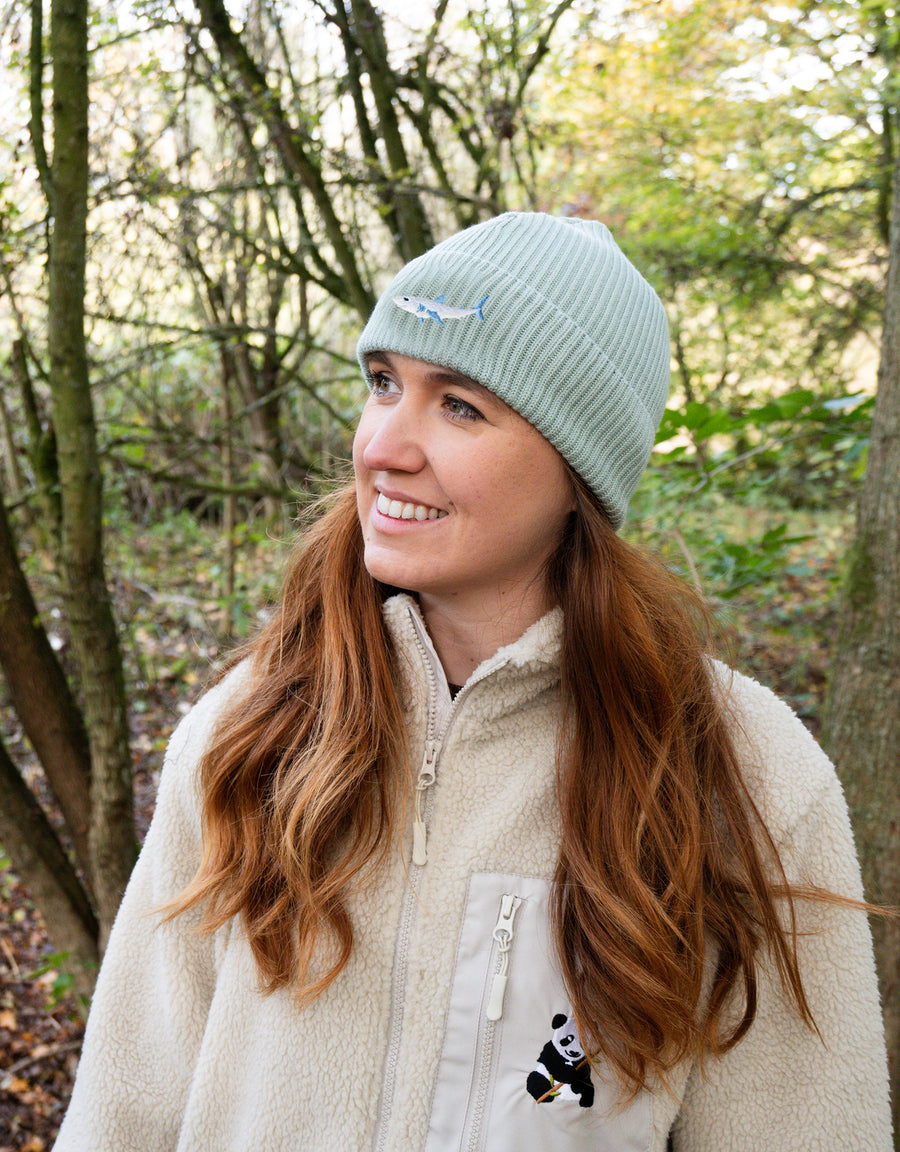Shark Embroidered Beanie