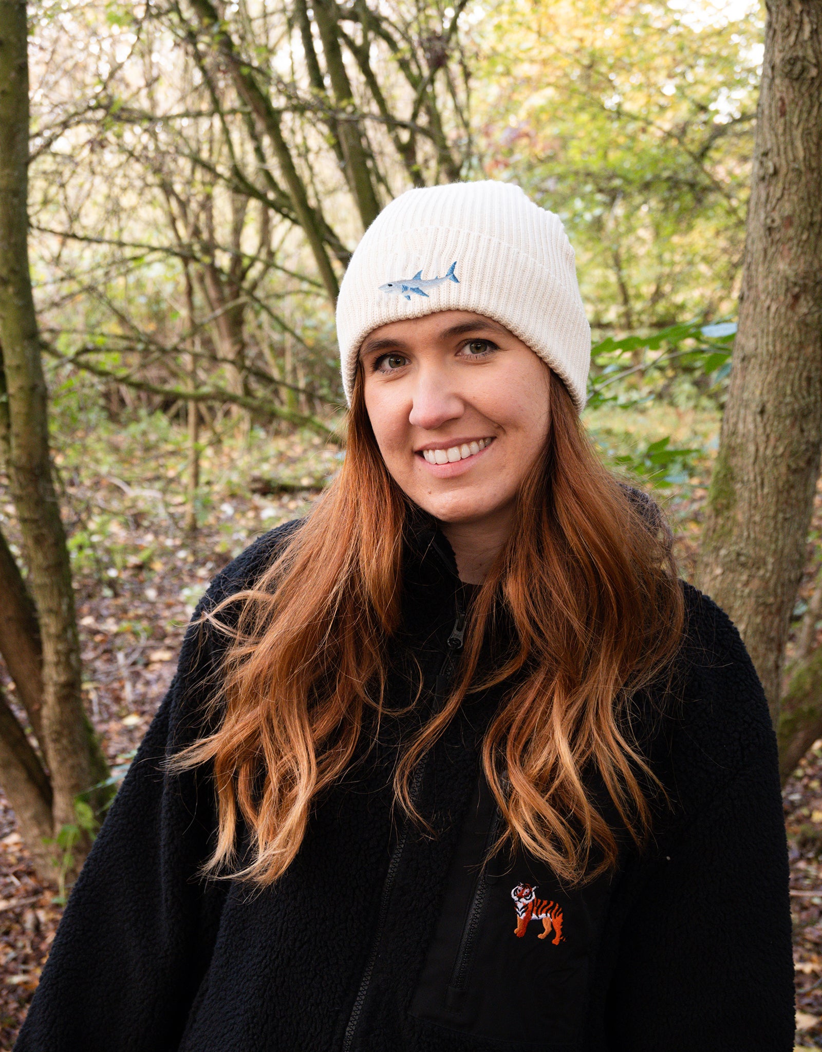 Shark Embroidered Beanie