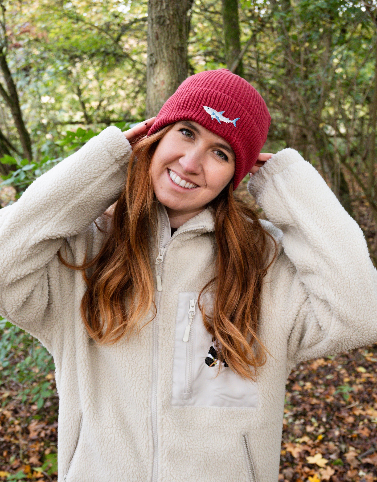 Shark Embroidered Beanie