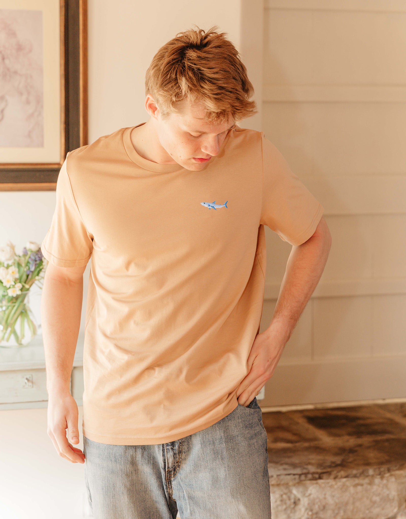 Shark Embroidered Unisex T-Shirt