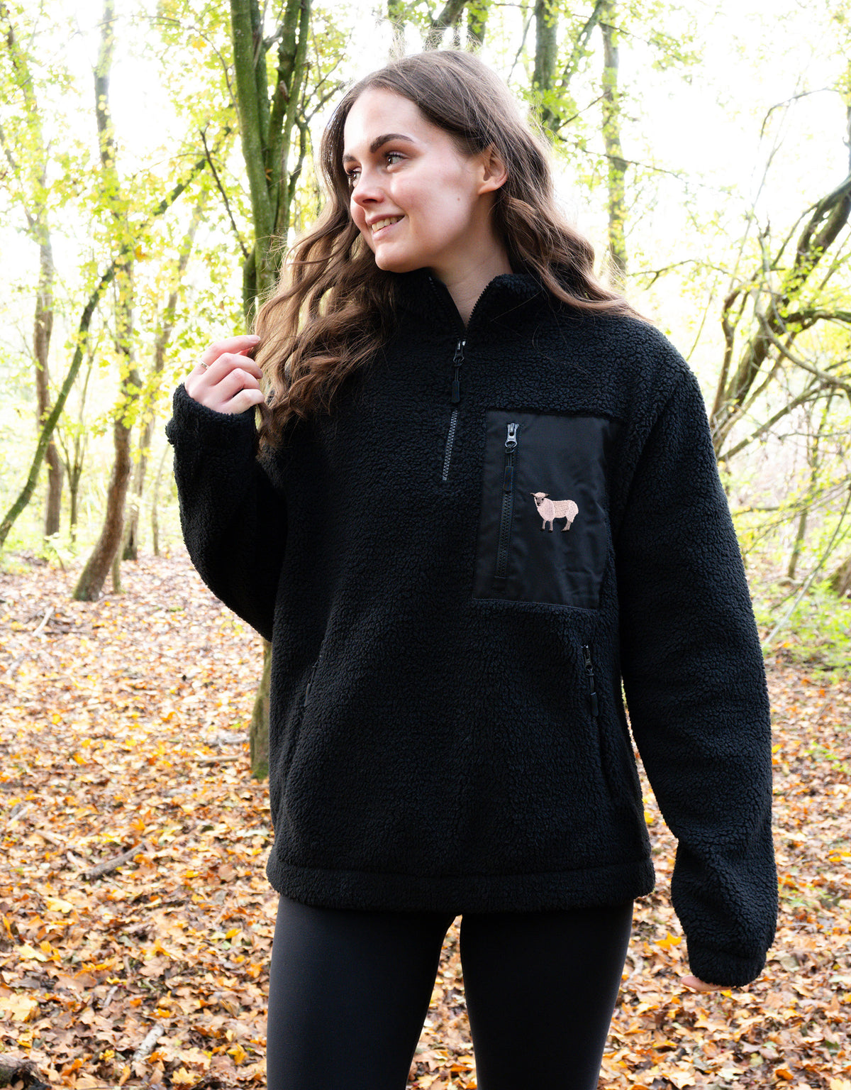 Sheep 1/4 Zip Recycled Polyester Fleece