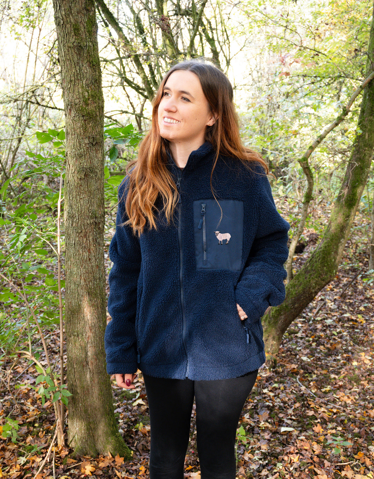 Sheep Full Zip Recycled Polyester Fleece