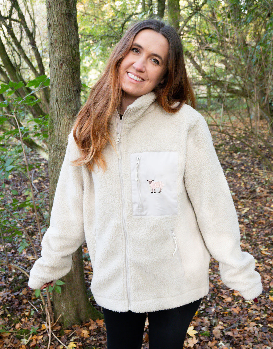 Sheep Full Zip Recycled Polyester Fleece
