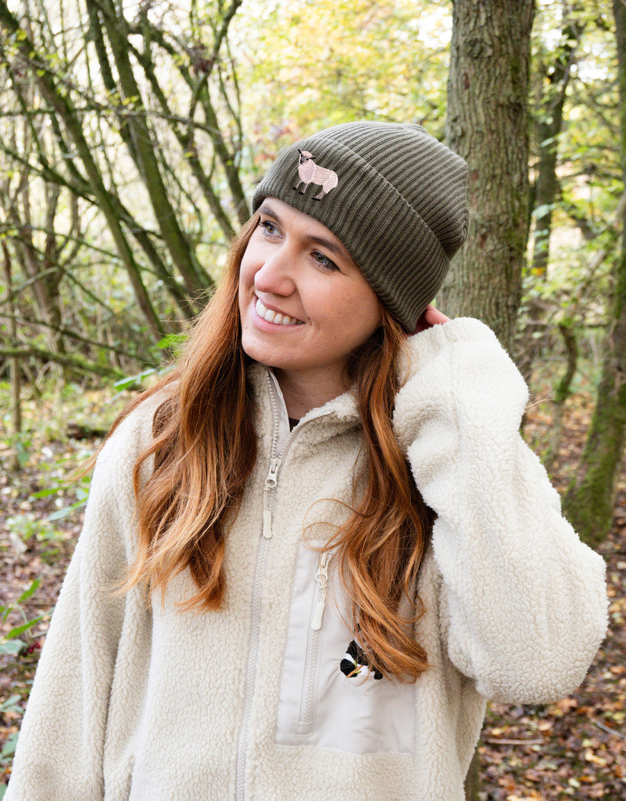 Sheep Embroidered Beanie