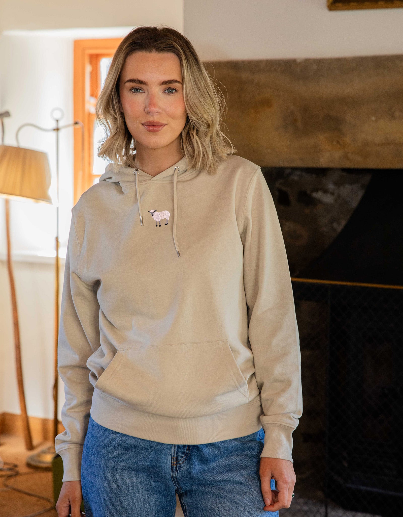 Sheep Embroidered Unisex Hoodie