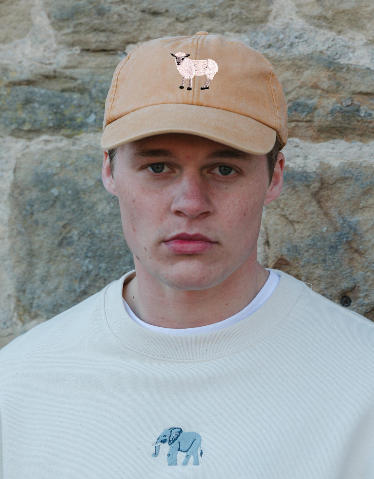 Sheep Embroidered Vintage Cap