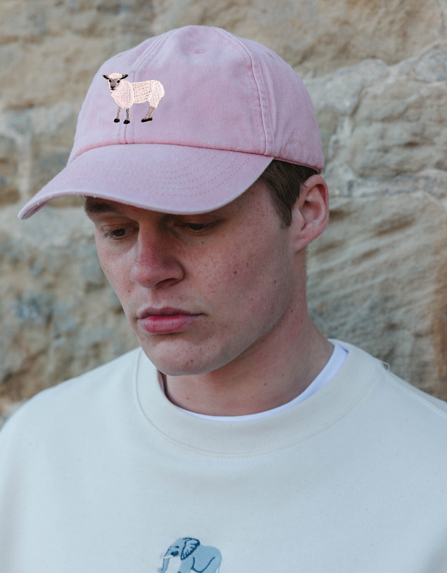 Sheep Embroidered Vintage Cap