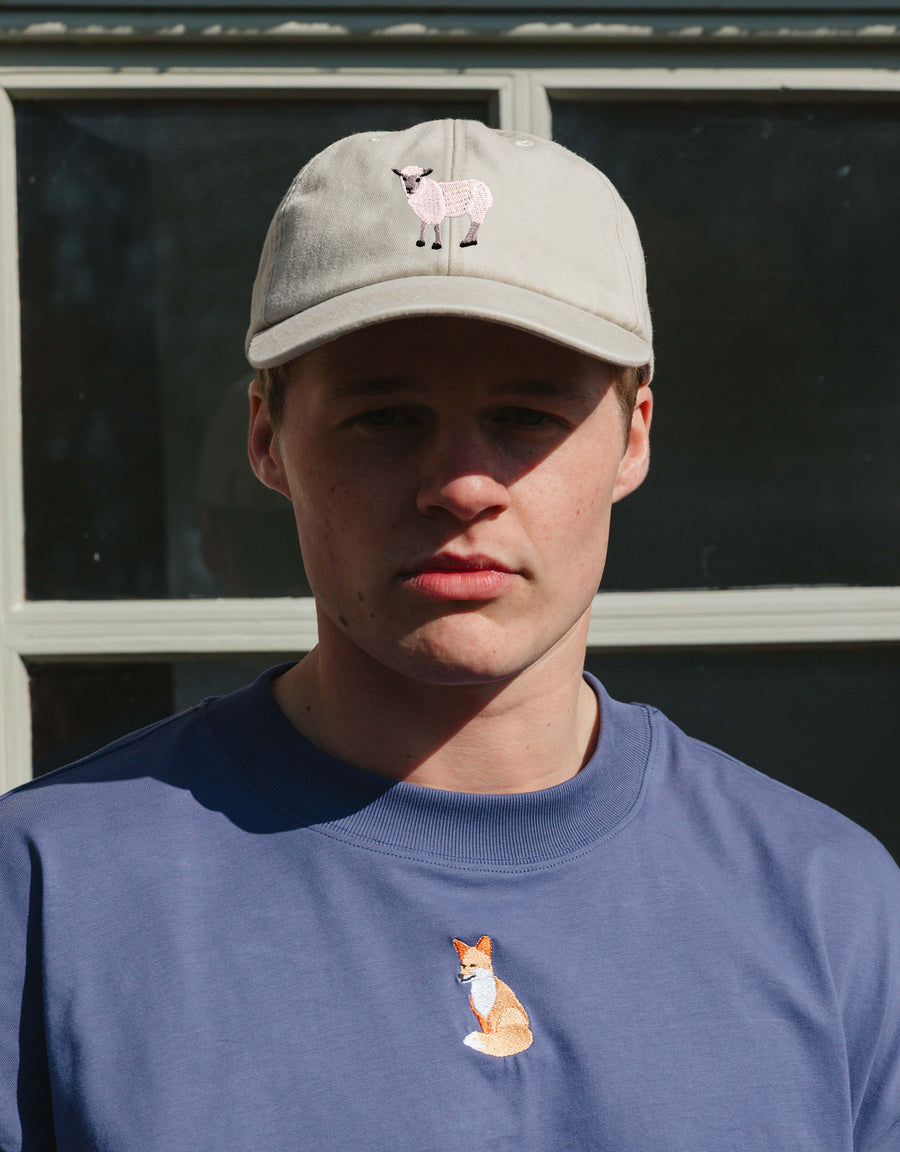 Sheep Embroidered Vintage Cap