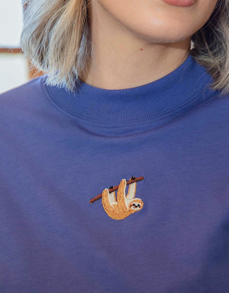Sloth Embroidered Unisex T-Shirt