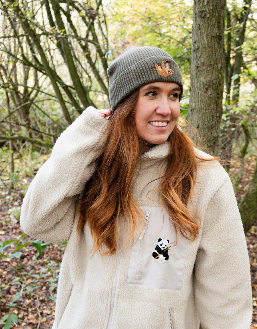 Sloth Embroidered Beanie