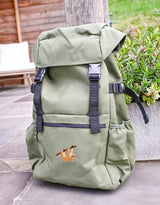 Sloth Embroidered Recycled Rucksack