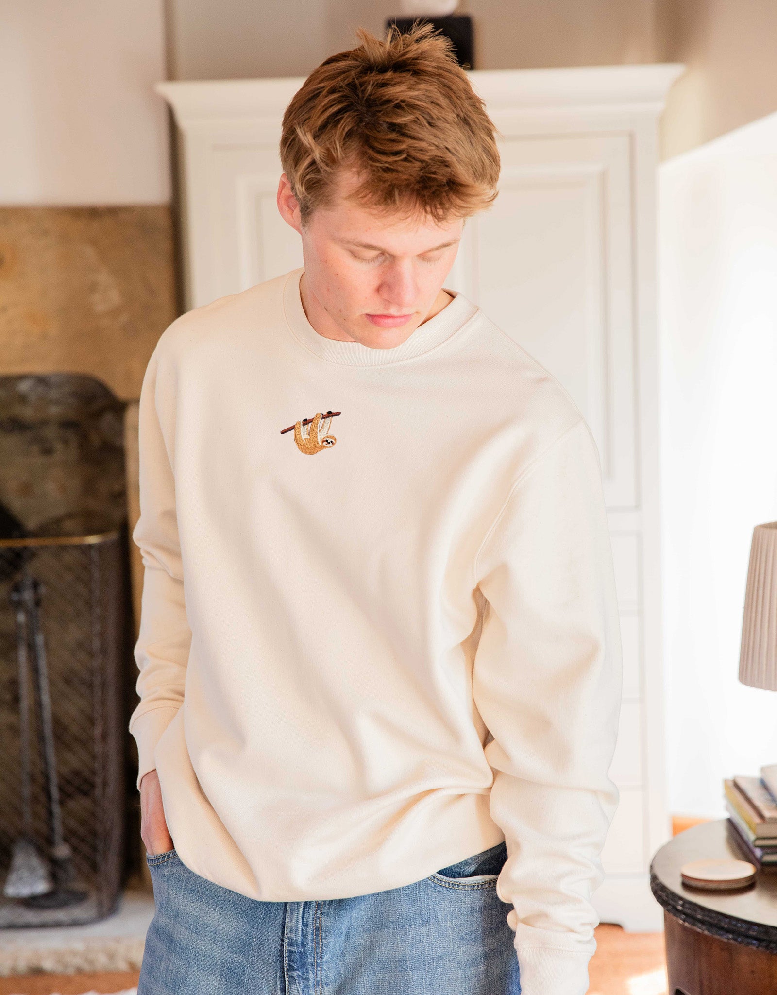 Sloth Embroidered Unisex Sweatshirt