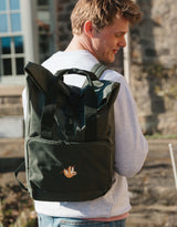 Sloth Embroidered Fold-Top Backpack