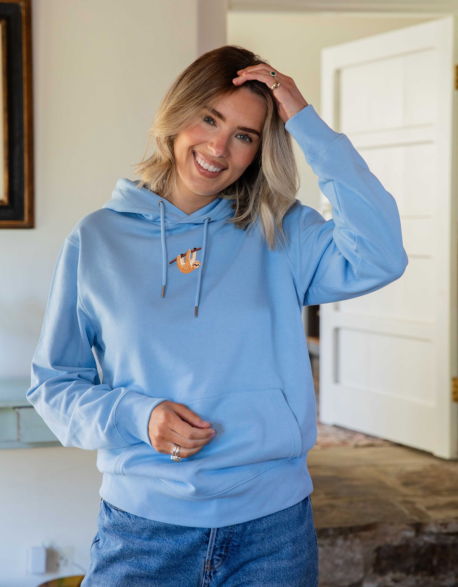 Sloth Embroidered Unisex Hoodie
