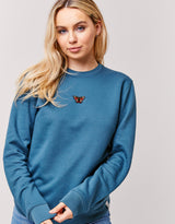 Peacock Butterfly Embroidered Unisex Sweatshirt