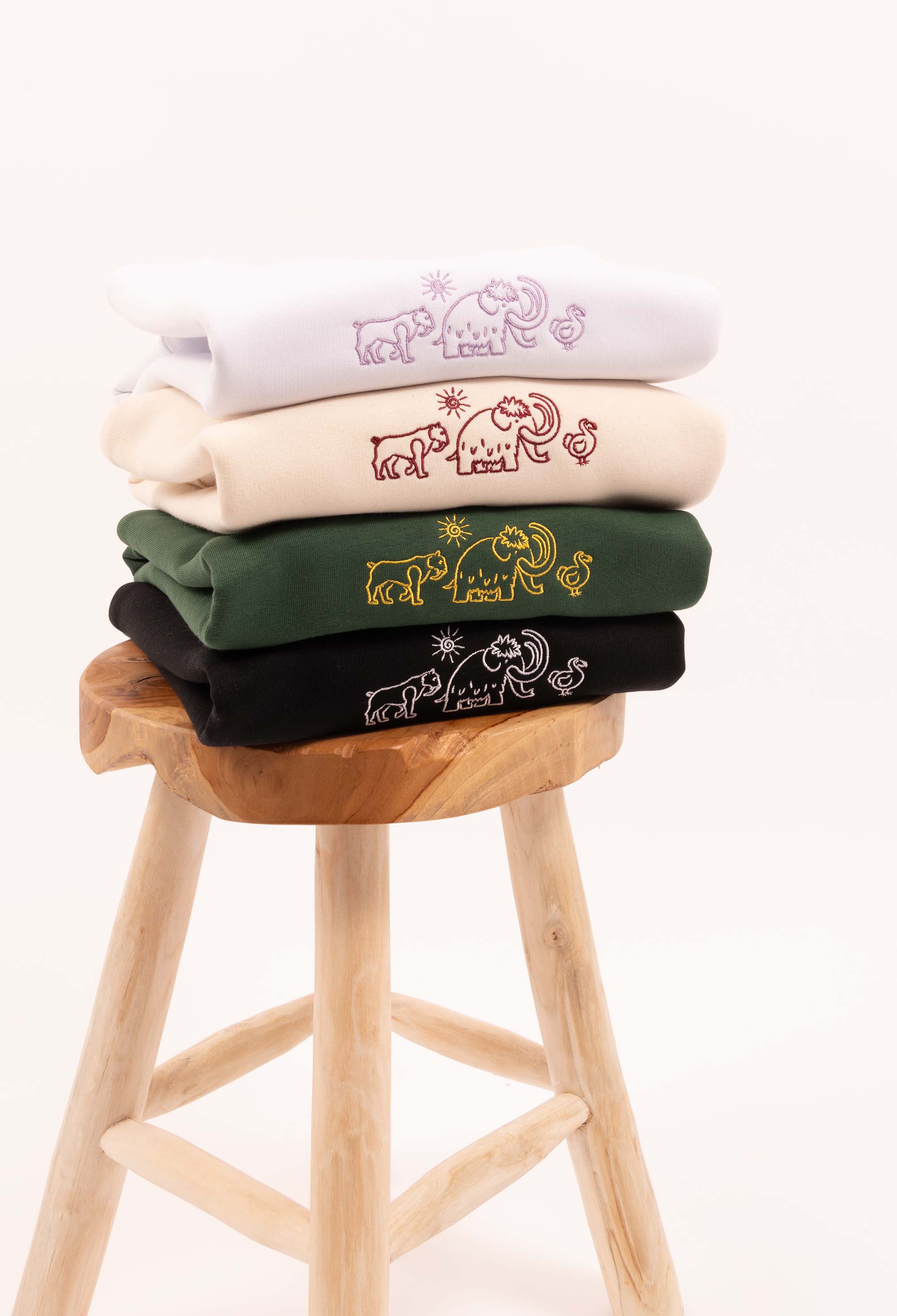 Extinct Drawing Embroidered Unisex Sweatshirt