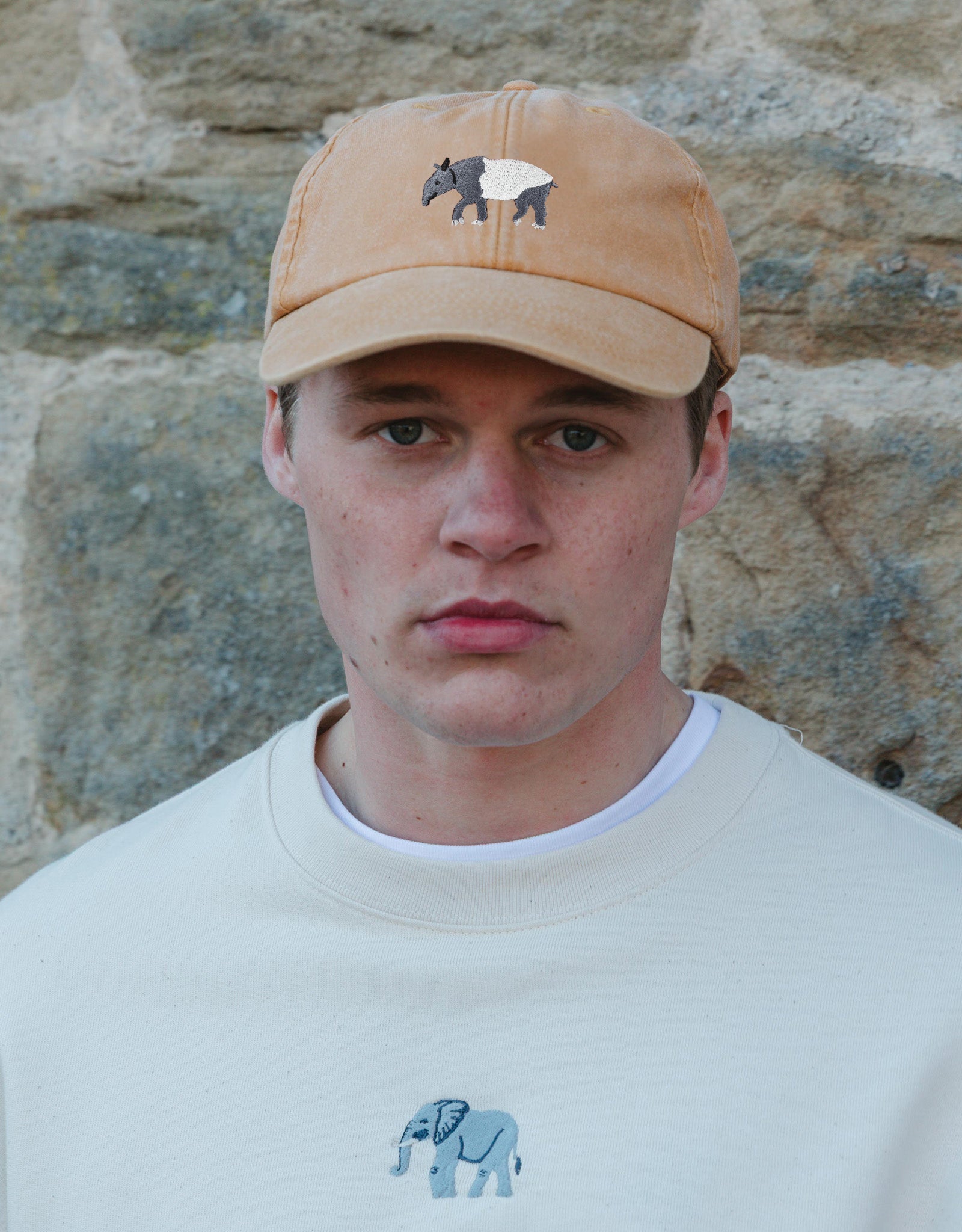Tapir Embroidered Vintage Cap