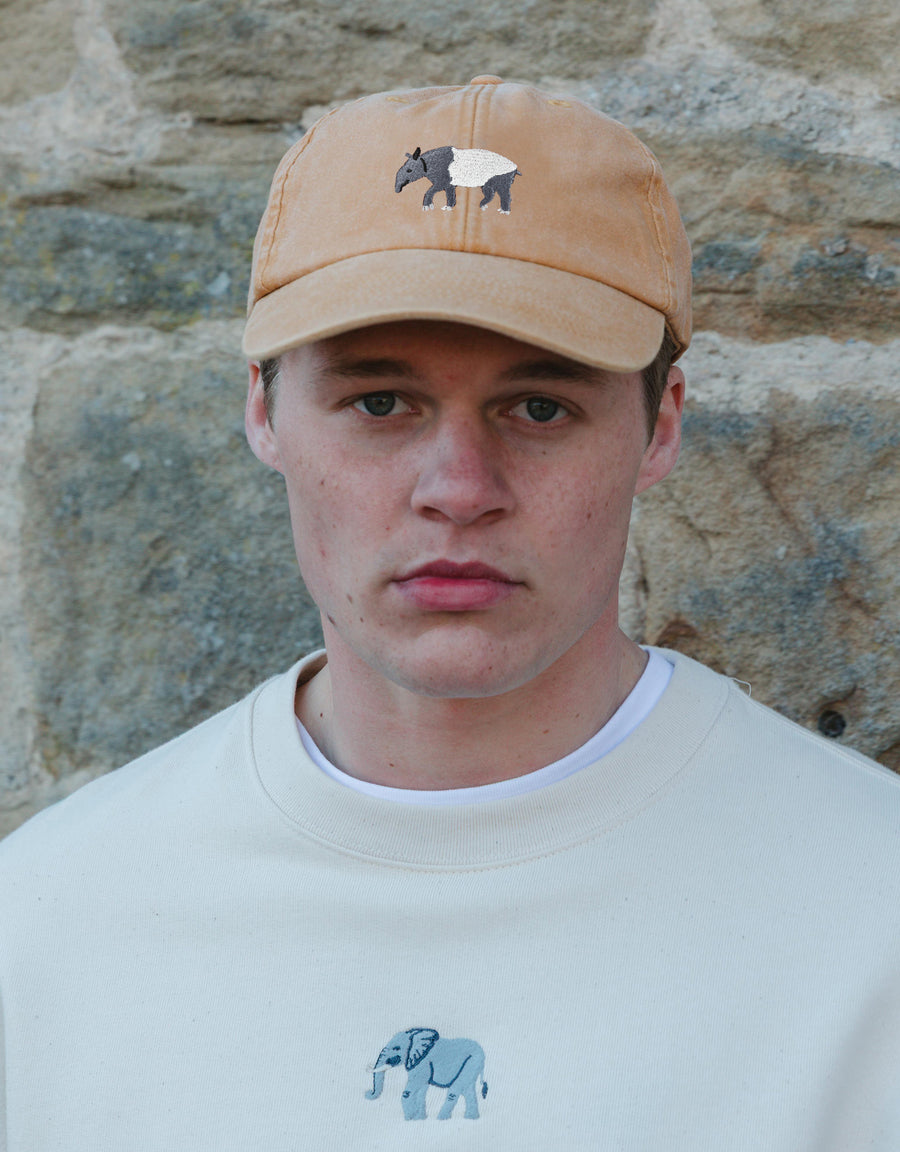 Tapir Embroidered Vintage Cap
