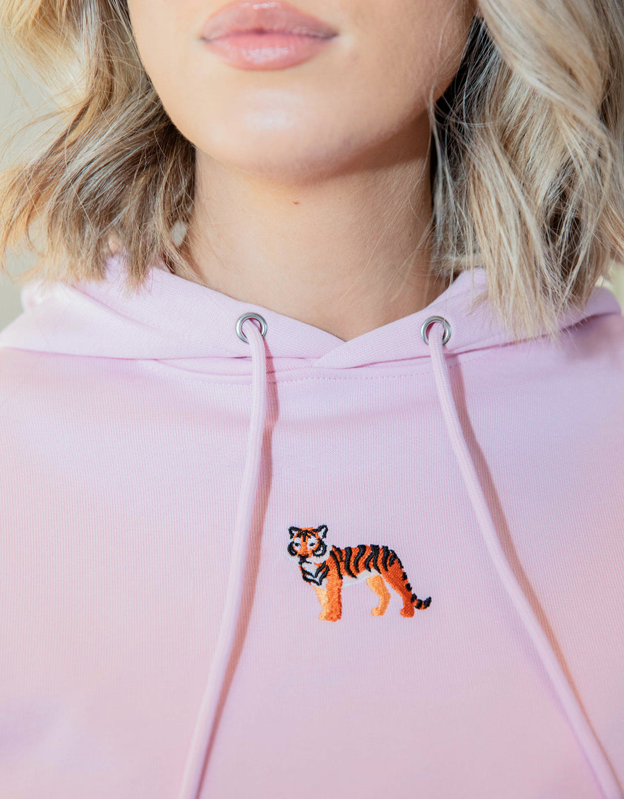 Tiger Embroidered Unisex Hoodie