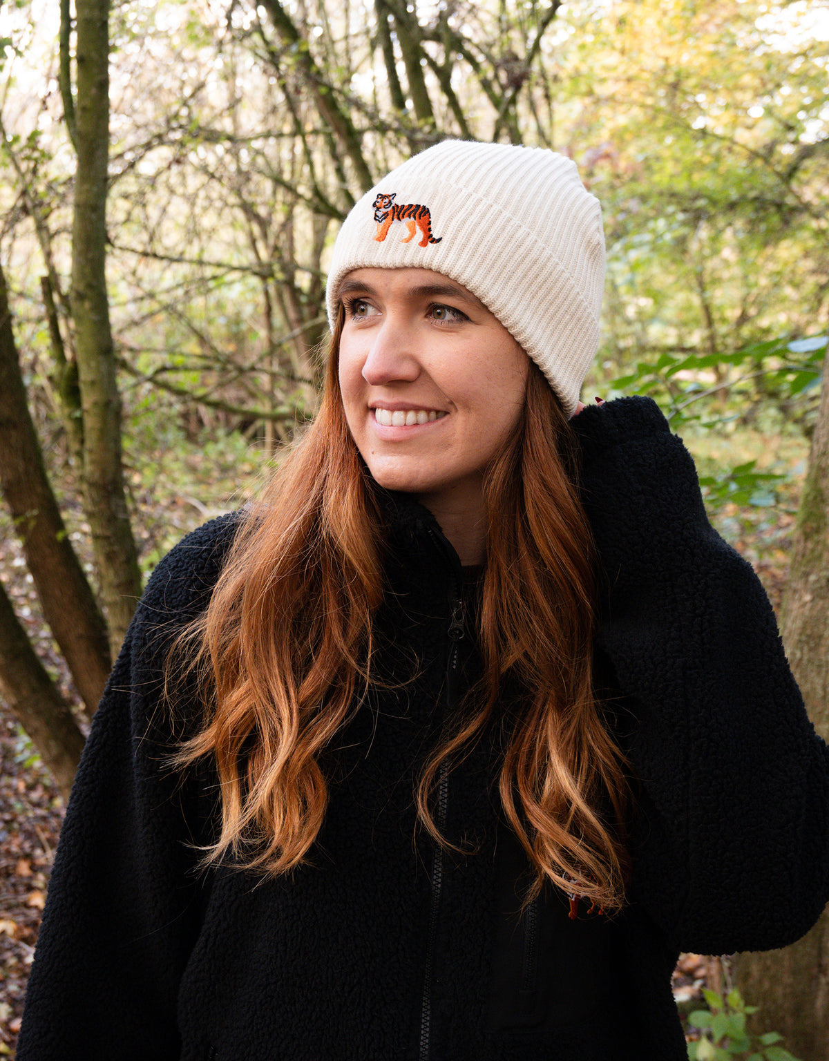 Tiger Embroidered Beanie