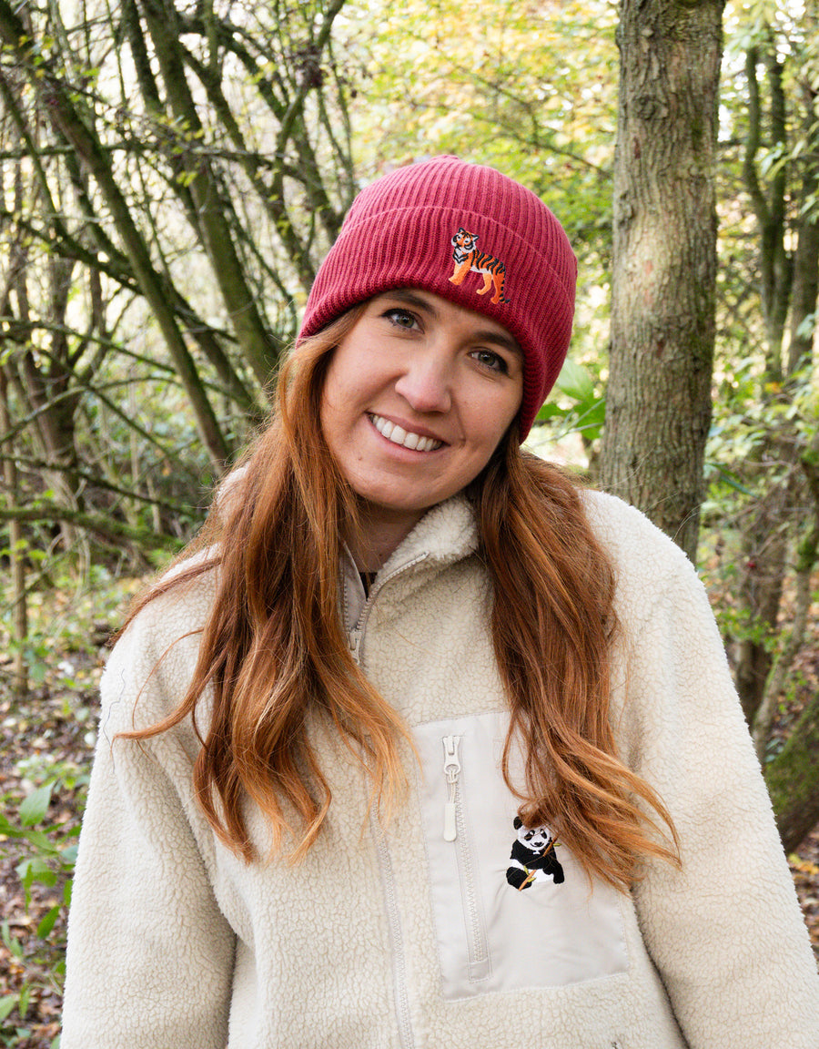 Tiger Embroidered Beanie