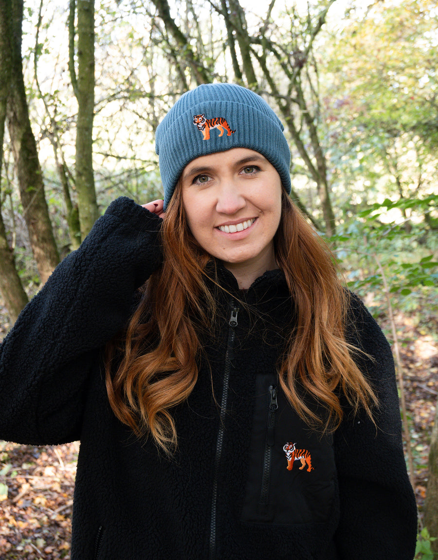 Tiger Embroidered Beanie