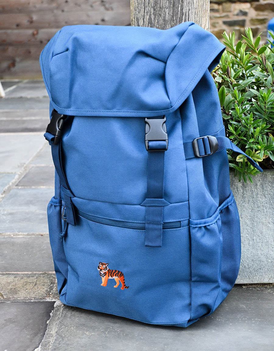 Tiger Embroidered Recycled Rucksack