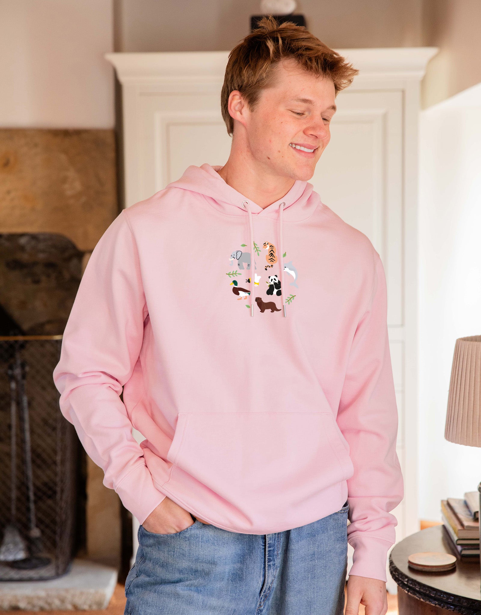 World Of Animals Embroidered Unisex Hoodie