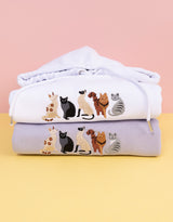 Cats Embroidered Unisex Hoodie